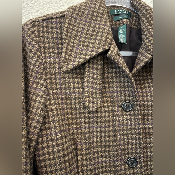 Ralph Lauren Brown Houndstooth Blazer - Picture 9 of 10
